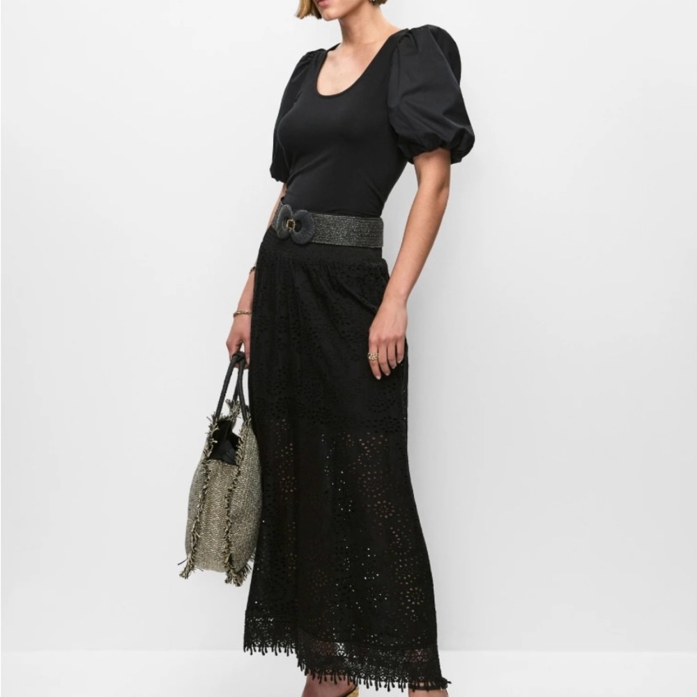 Black Maxi Skirt for Cocktail Nights